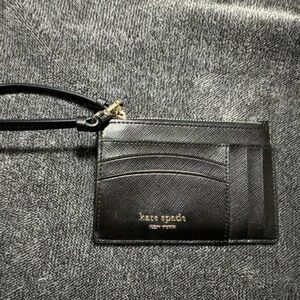 Kate Spade Black Card Wallet with Strap